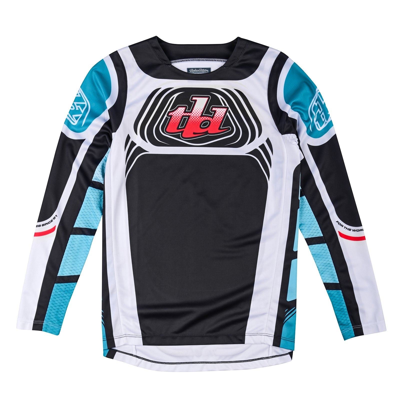 Troy Lee Designs 2025 Motocross GP PRO Youth Wavez Jersey Phantom Turquoise